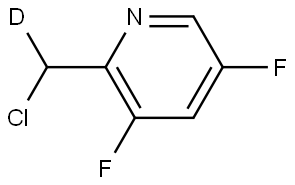 rac-2-(chloromethyl-d)-3,5-difluoropyridine Structure