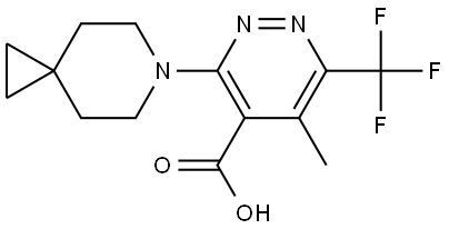 5-methyl-3-(6-azaspiro[2.5]octan-6-yl)-6-(trifluoromethyl)pyridazine-4-carboxylic acid Structure