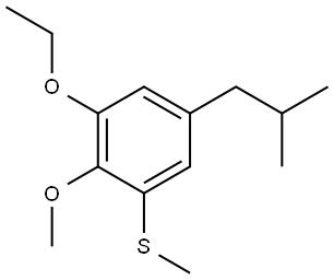 (3-ethoxy-5-isobutyl-2-methoxyphenyl)(methyl)sulfane Structure