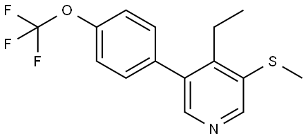 4-ethyl-3-(methylthio)-5-(4-(trifluoromethoxy)phenyl)pyridine Structure