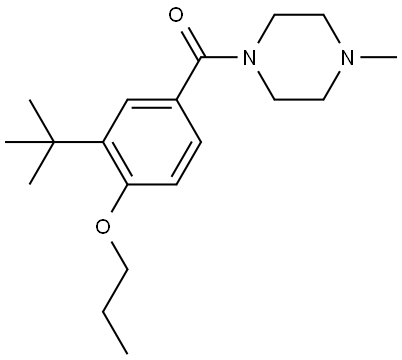 (3-(tert-butyl)-4-propoxyphenyl)(4-methylpiperazin-1-yl)methanone 구조식 이미지