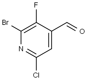 2-Bromo-6-chloro-3-fluoroisonicotinaldehyde 구조식 이미지