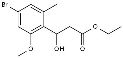 ethyl 3-(4-bromo-2-methoxy-6-methylphenyl)-3-hydroxypropanoate Structure