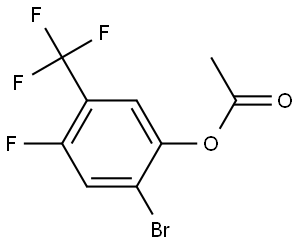 2-bromo-4-fluoro-5-(trifluoromethyl)phenyl acetate Structure