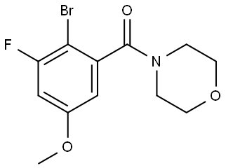 (2-bromo-3-fluoro-5-methoxyphenyl)(morpholino)methanone 구조식 이미지