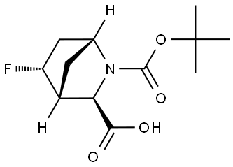 (1R,3R,4R,5R)-2-tert-butoxycarbonyl-5-fluoro-2-azabicyclo[2.2.1]heptane-3-carboxylic acid Structure