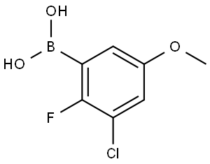 (3-Chloro-2-fluoro-5-methoxyphenyl)boronic acid Structure