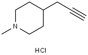 1-Methyl-4-(prop-2-yn-1-yl)piperidine (hydrochloride) 구조식 이미지