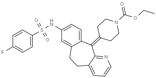 1-Piperidinecarboxylic acid, 4-[8-[[(4-fluorophenyl)sulfonyl]amino]-5,6-dihydro-… Structure