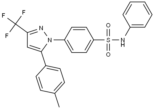 Benzenesulfonamide, 4-[5-(4-methylphenyl)-3-(trifluoromethyl)-1H-pyrazol-1-yl]-N… Structure