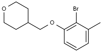 2H-Pyran, 4-[(2-bromo-3-methylphenoxy)methyl]tetrahydro- Structure