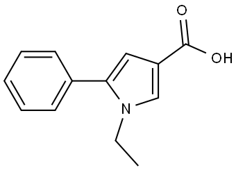 1-ethyl-5-phenyl-1H-pyrrole-3-carboxylic acid Structure