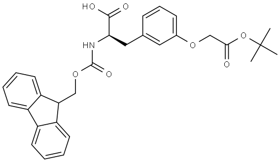 (R)-2-(Fmoc-amino)-3-[3-[2-(tert-butoxy)-2-oxoethoxy]phenyl]propanoic Acid Structure