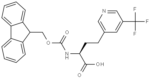 Fmoc-2-amino-4-(5-trifluoromethylpyridin-3-yl)butanoic acid Structure