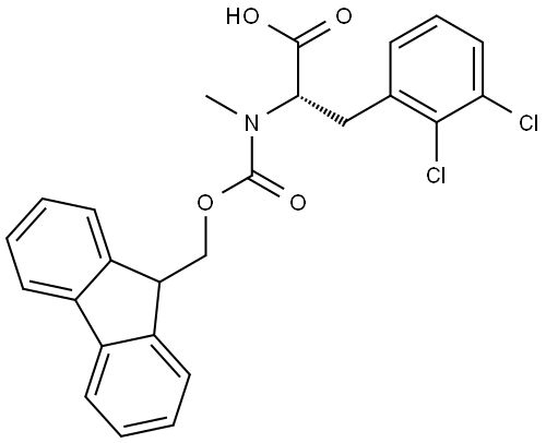 N-Fmoc-N-methyl-2,3-dichloro-L-phenylalanine Structure