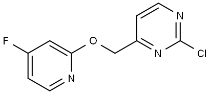 2-chloro-4-(((4-fluoropyridin-2-yl)oxy)methyl)pyrimidine 구조식 이미지