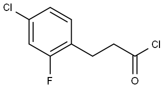 Benzenepropanoyl chloride, 4-chloro-2-fluoro- Structure