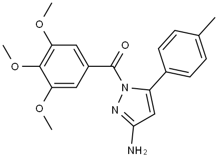 Methanone, [3-amino-5-(4-methylphenyl)-1H-pyrazol-1-yl](3,4,5-trimethoxyphenyl)- Structure