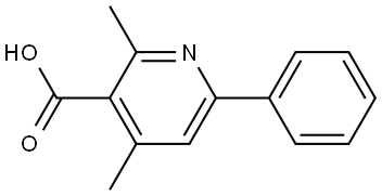 2,4-Dimethyl-6-phenyl-3-pyridinecarboxylic acid Structure