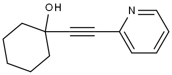 1-[2-(2-Pyridinyl)ethynyl]cyclohexanol Structure