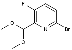 6-bromo-2-(dimethoxymethyl)-3-fluoropyridine Structure