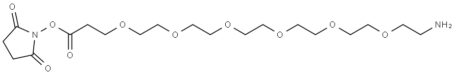 2,5-dioxopyrrolidin-1-yl 1-amino-3,6,9,12,15,18-hexaoxahenicosan-21-oate Structure