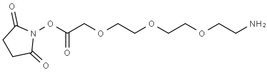 2,5-dioxopyrrolidin-1-yl 2-{2-[2-(2-aminoethoxy)ethoxy]ethoxy}acetate Structure