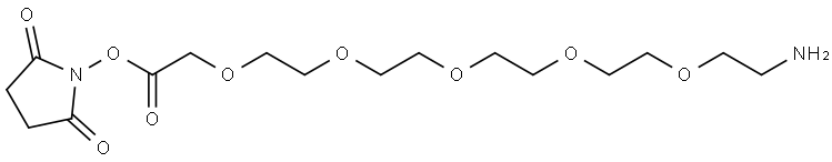 2,5-dioxopyrrolidin-1-yl 17-amino-3,6,9,12,15-pentaoxaheptadecanoate Structure