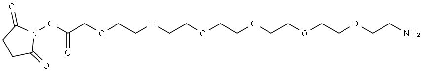 2,5-dioxopyrrolidin-1-yl 20-amino-3,6,9,12,15,18-hexaoxaicosanoate Structure