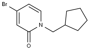 2(1H)-Pyridinone, 4-bromo-1-(cyclopentylmethyl)- Structure