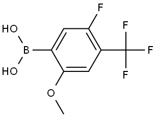 (5-fluoro-2-methoxy-4-(trifluoromethyl)phenyl)boronic acid 구조식 이미지