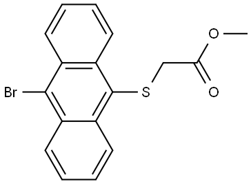 Acetic acid, 2-[(10-bromo-9-anthracenyl)thio]-, methyl ester Structure