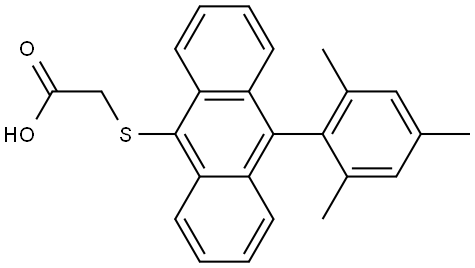 Acetic acid, 2-[[10-(2,4,6-trimethylphenyl)-9-anthracenyl]thio]- Structure