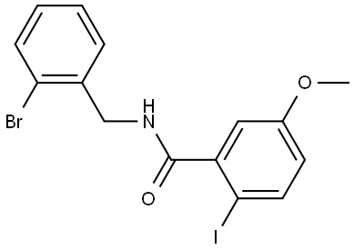 Benzamide, N-[(2-bromophenyl)methyl]-2-iodo-5-methoxy- Structure