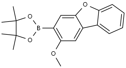 Dibenzofuran, 2-methoxy-3-(4,4,5,5-tetramethyl-1,3,2-dioxaborolan-2-yl)- Structure