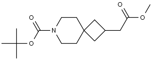 tert-butyl 2-(2-methoxy-2-oxoethyl)-7-azaspiro[3.5]nonane-7-carboxylate Structure