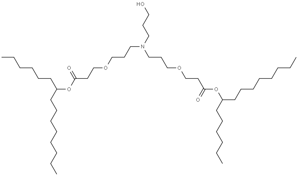 di(pentadecan-7-yl) 3,3'-((((3-hydroxypropyl)azanediyl)bis(propane-3,1-diyl))bis(oxy))dipropanoate Structure