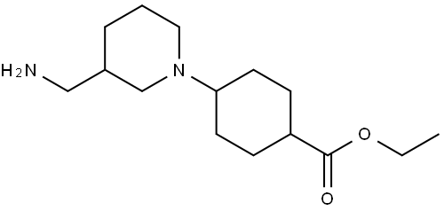 ethyl 4-(3-(aminomethyl)piperidin-1-yl)cyclohexanecarboxylate Structure