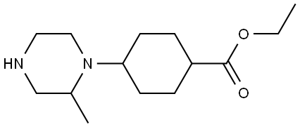 ethyl 4-(2-methylpiperazin-1-yl)cyclohexanecarboxylate Structure