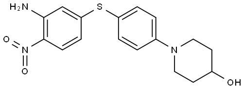 1-(4-((3-amino-4-nitrophenyl)thio)phenyl)piperidin-4-ol Structure