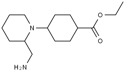 ethyl 4-(2-(aminomethyl)piperidin-1-yl)cyclohexanecarboxylate Structure