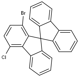 1-bromo-4-chloro-9,9'-spirobi[fluorene Structure