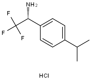 Benzenemethanamine, 4-(1-methylethyl)-α-(trifluoromethyl)-, hydrochloride (1:1), (αR)- Structure