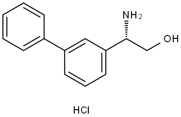 (S)-2-([1,1'-biphenyl]-3-yl)-2-aminoethan-1-ol hydrochloride Structure