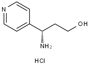 (S)-3-amino-3-(pyridin-4-yl)propan-1-ol hydrochloride 구조식 이미지