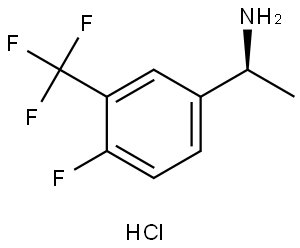 Benzenemethanamine, 4-fluoro-α-methyl-3-(trifluoromethyl)-, hydrochloride (1:1), (αS)- Structure