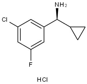 (1S)(5-CHLORO-3-FLUOROPHENYL)CYCLOPROPYLMETHYLAMINE HYDROCHLORIDE Structure