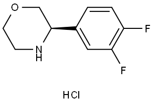 (R)-3-(3,4-difluorophenyl)morpholine hydrochloride Structure