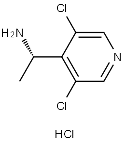 4-Pyridinemethanamine, 3,5-dichloro-α-methyl-, hydrochloride (1:1), (αS)- Structure