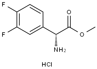 methyl (R)-2-amino-2-(3,4-difluorophenyl)acetate hydrochloride Structure